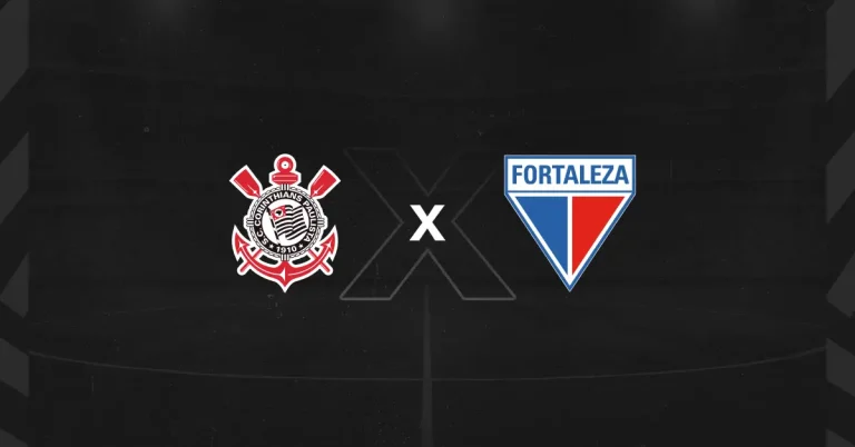 Escudos dos times do Corinthians x Fortaleza
