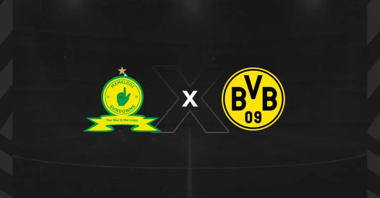 Escudos do Mamelodi Sundowns x Borussia Dortmund