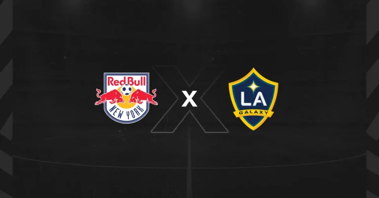 Escudos de NY Red Bulls x Los Angeles Galaxy