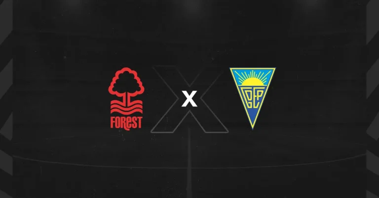 Escudos do Nottingham Forest x Estoril