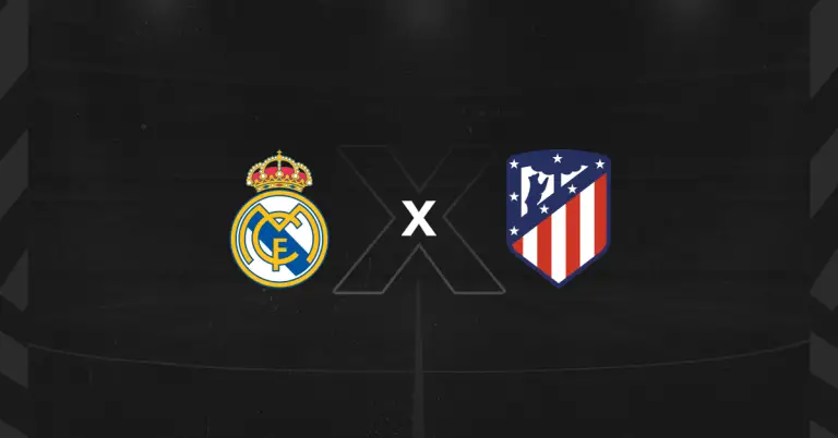 Escudos de Real Madrid x Atlético Madrid, adversários da Champions League