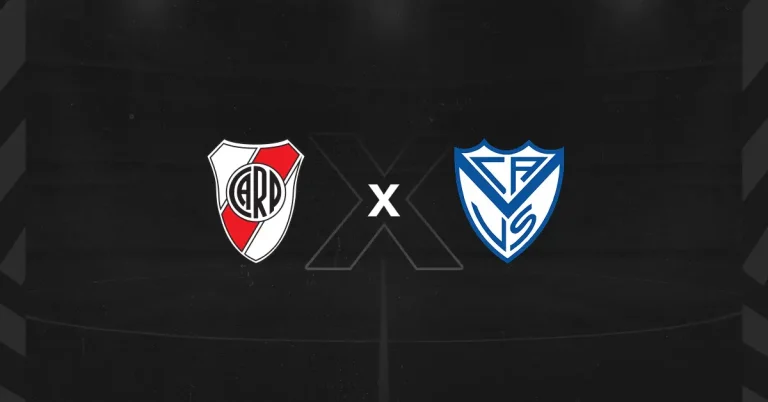 Escudos de River Plate x Vélez Sarsfield