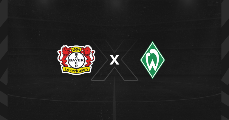 Escudos de Bayer Leverkusen x Werder Bremen, que se enfrentam pela Bundesliga