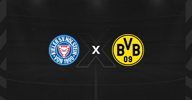 Escudos de Holstein Kiel x Borussia Dortmund