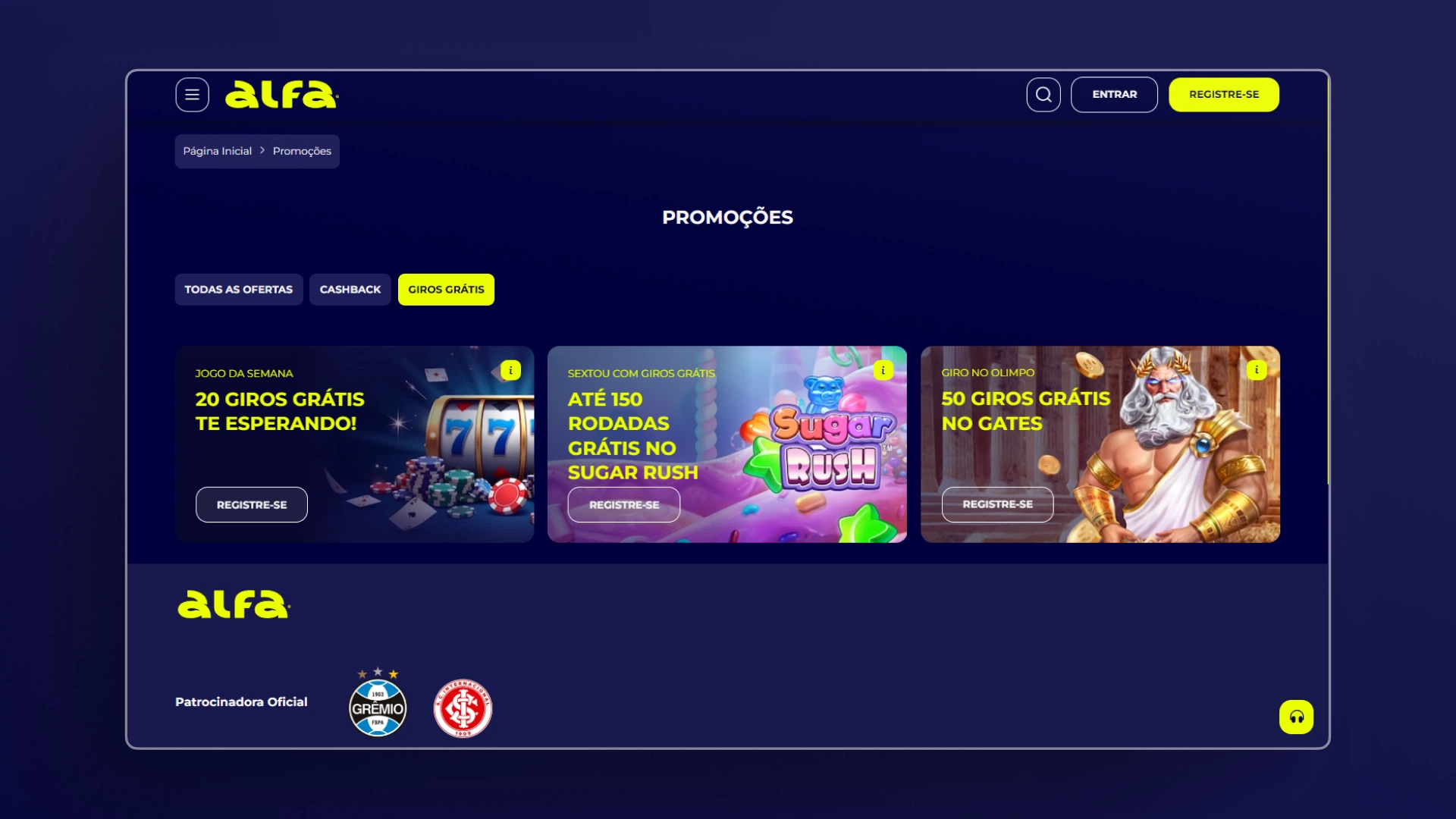 imagem bonus cassino alfa