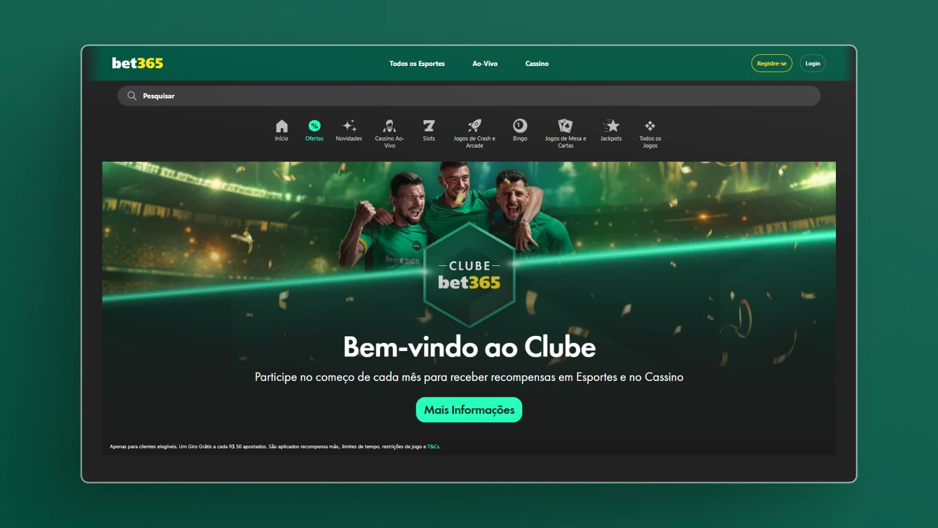 imagem bonus cassino bet365