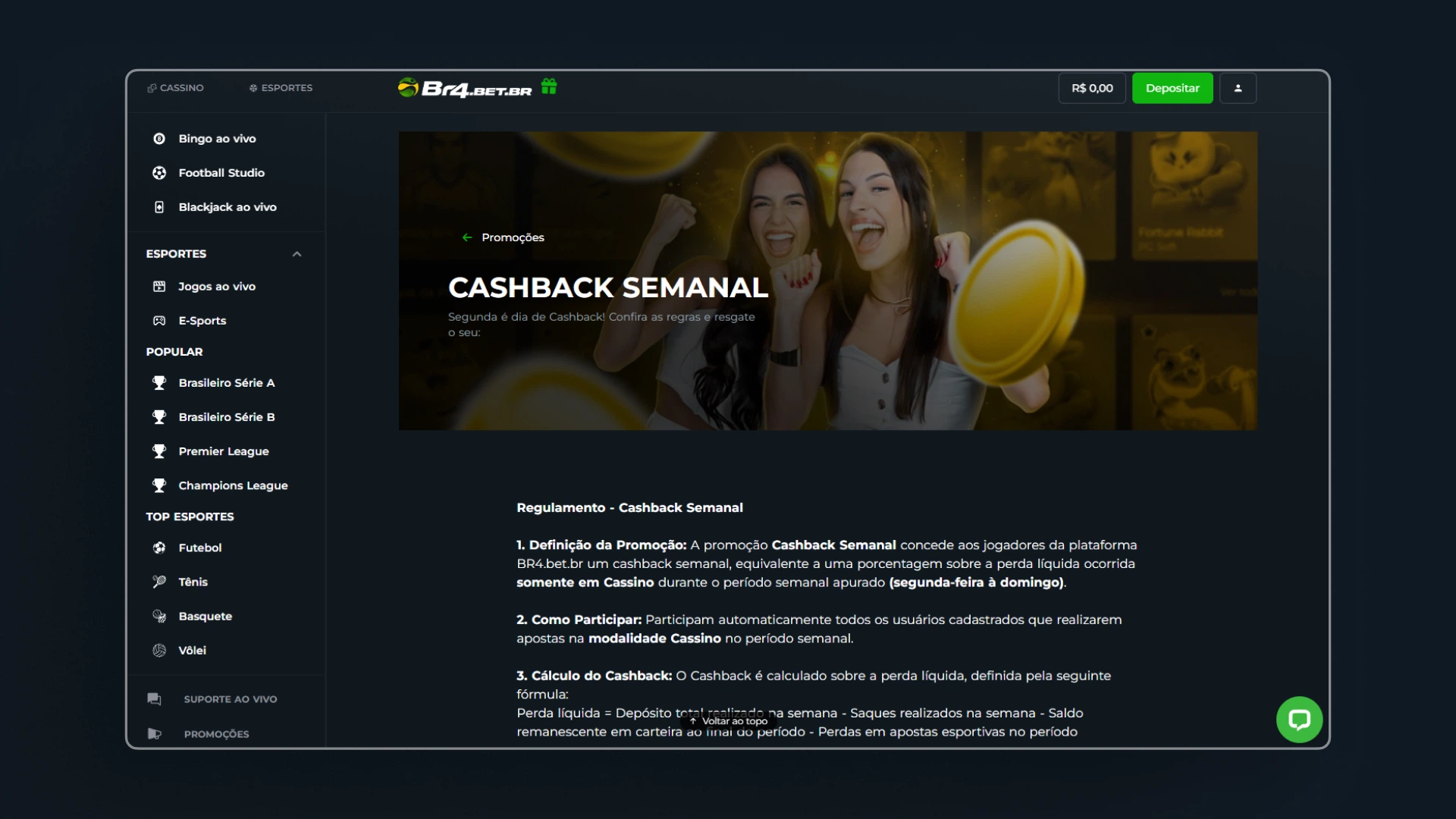 imagem bonus cassino br4bet
