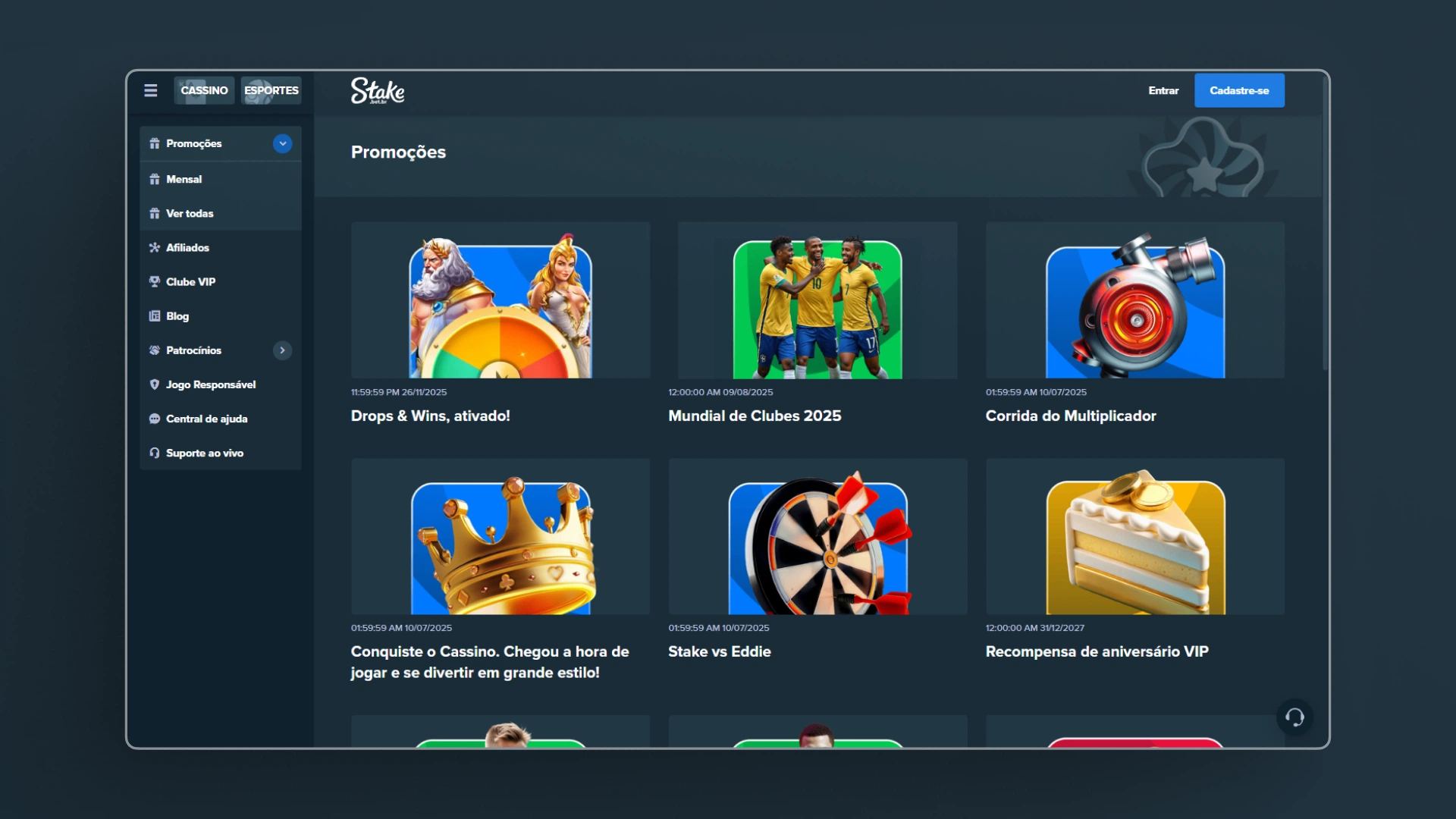 imagem bonus cassino stake