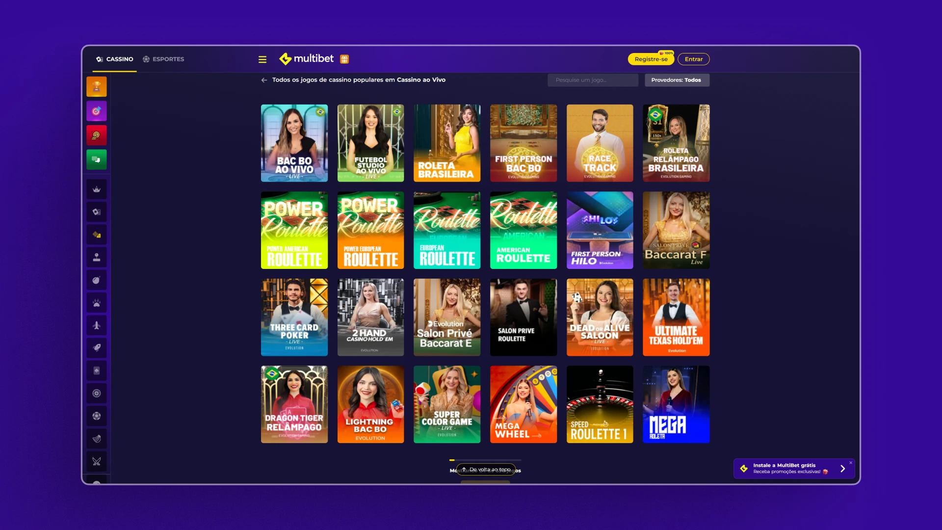imagem cassino ao vivo MultiBet