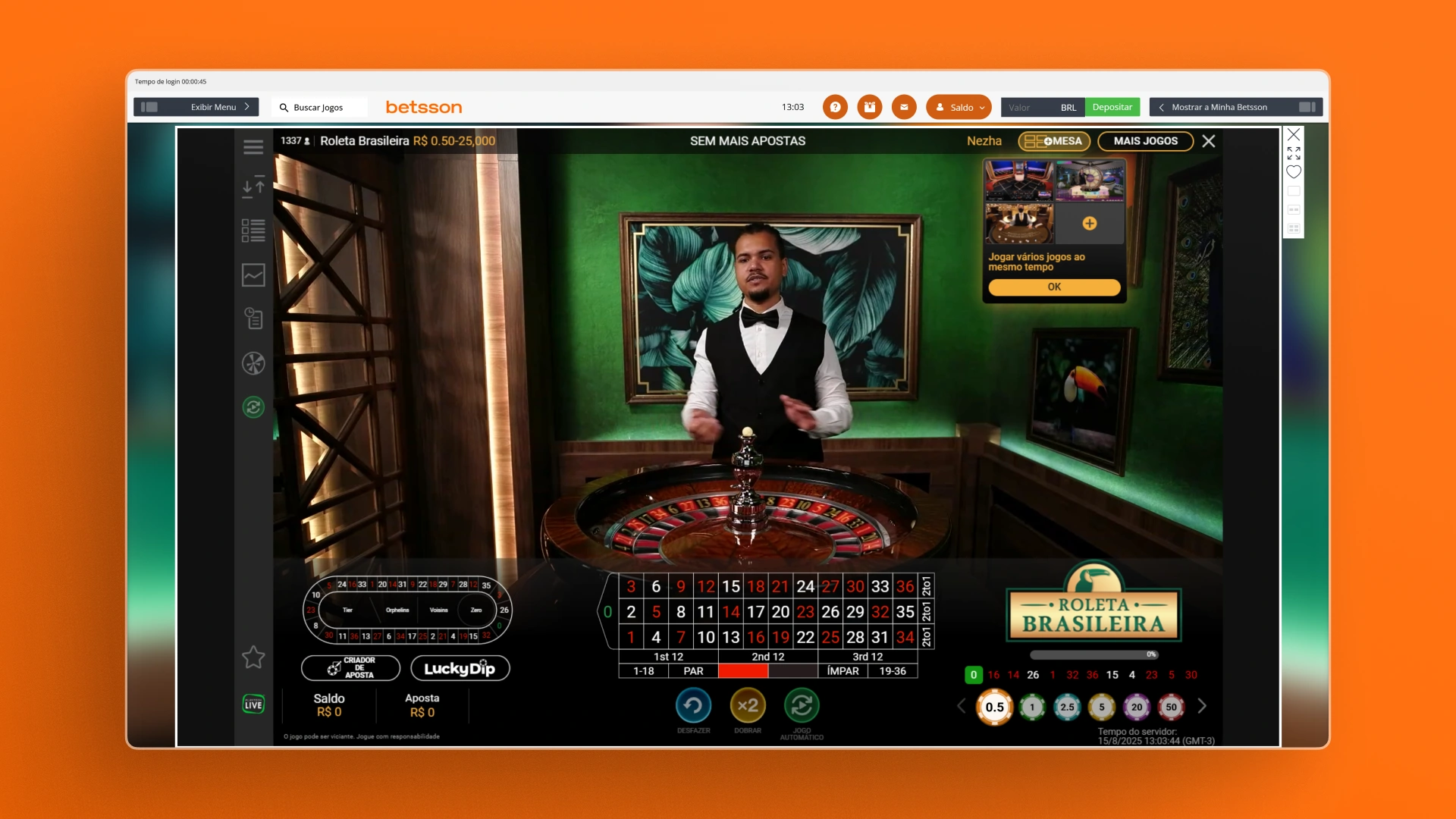 imagem cassino ao vivo betsson