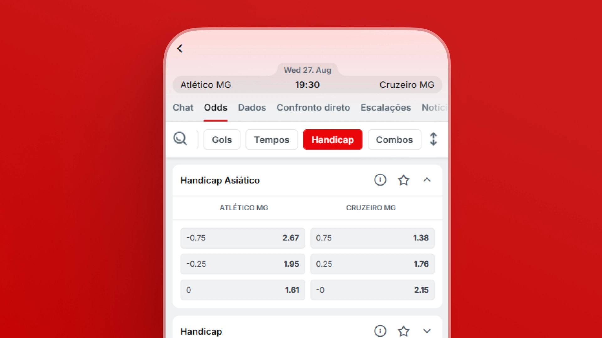 imagem ilustrativa Handicap superbet