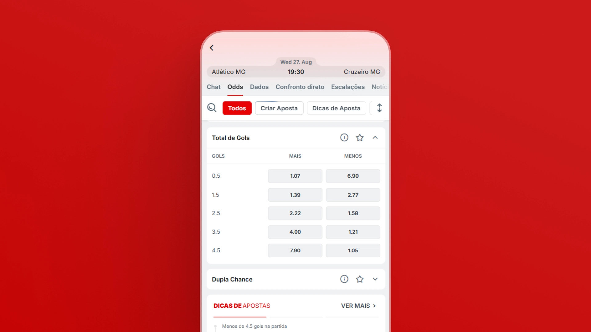 imagem ilustrativa Over e Under superbet