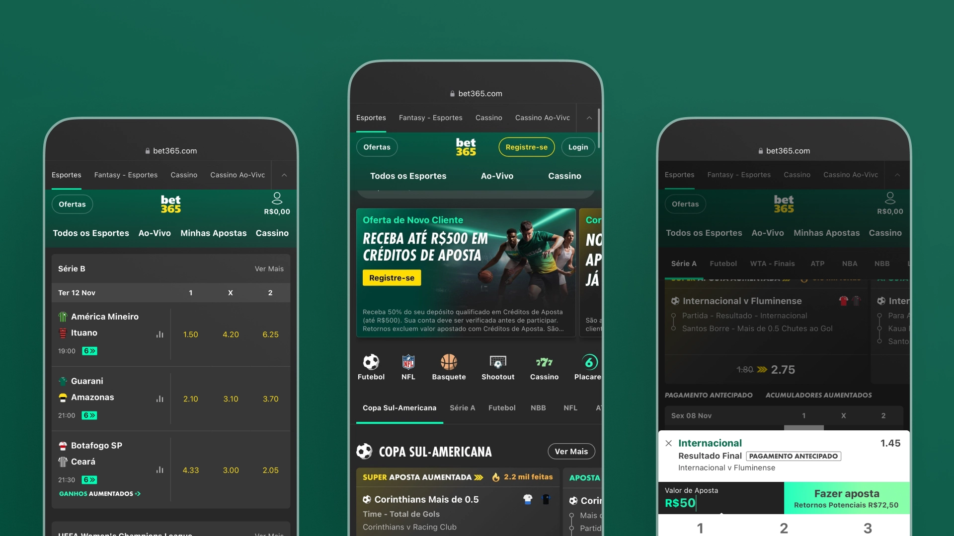 imagem mockup mobile app bet365