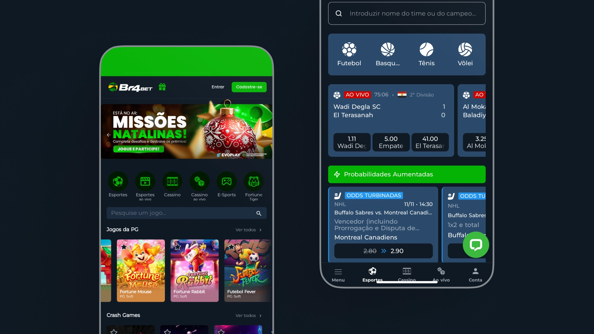 imagem mockup mobile app br4bet