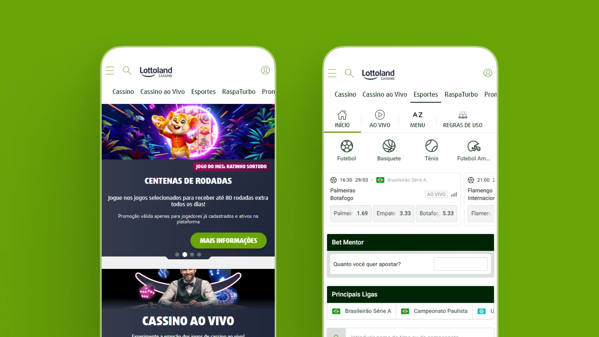 imagem mockup mobile app lottoland