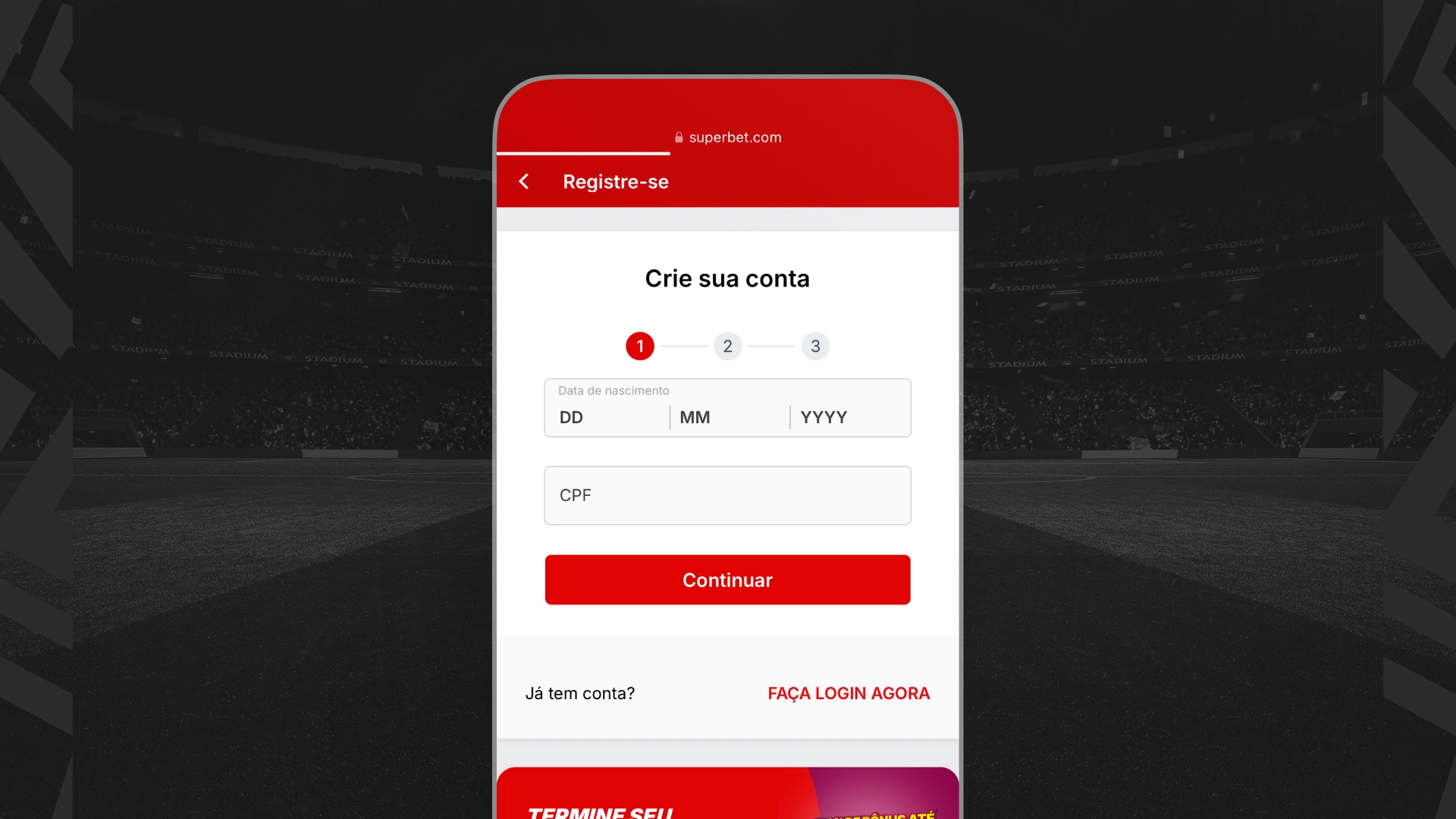 imagem mockup mobile app superbet