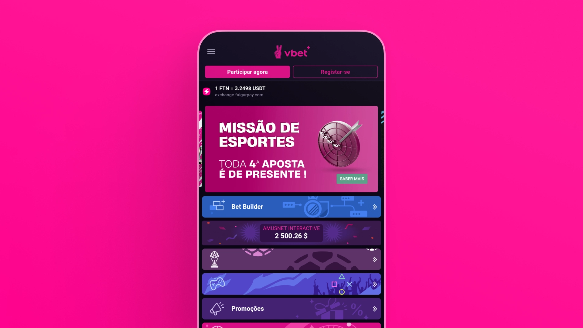 imagem mockup mobile app vbet