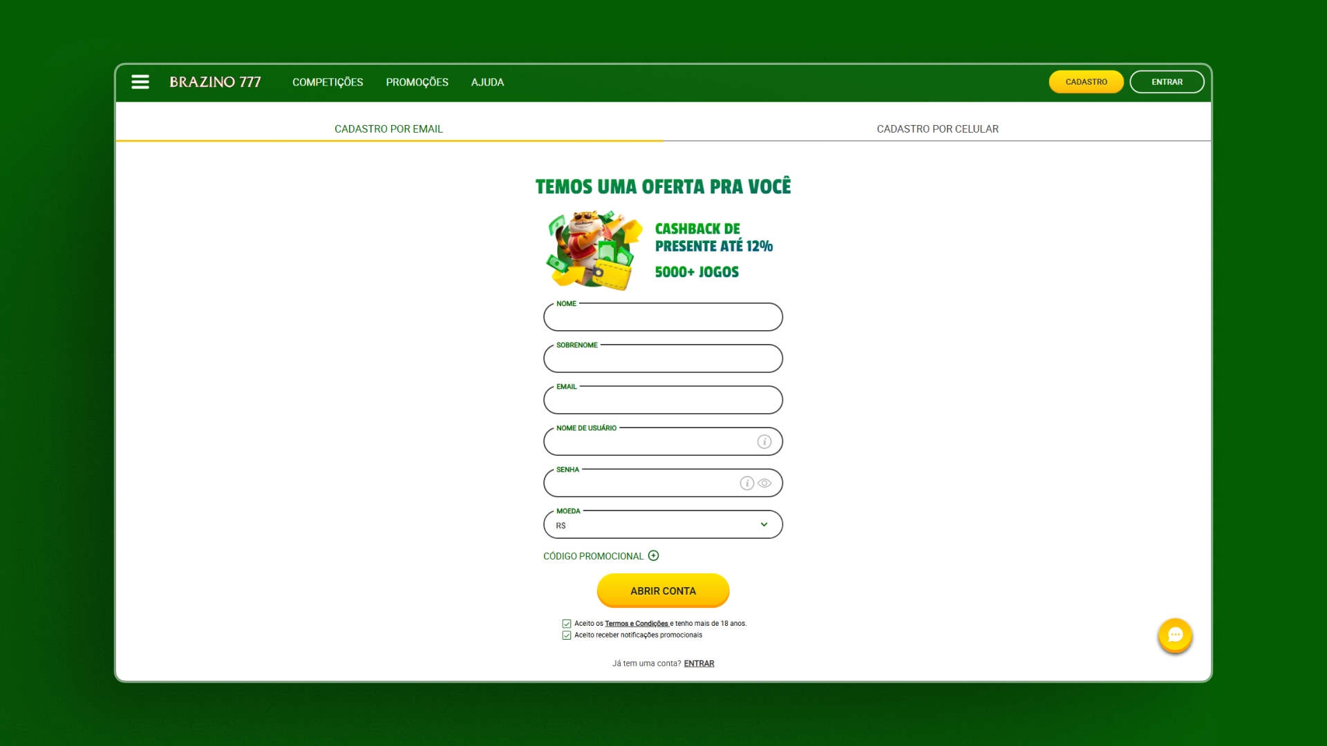 imagem registro brazino777