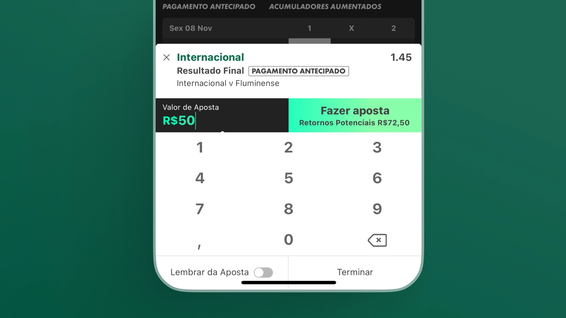 mockup mobile ficha de aposta bet365