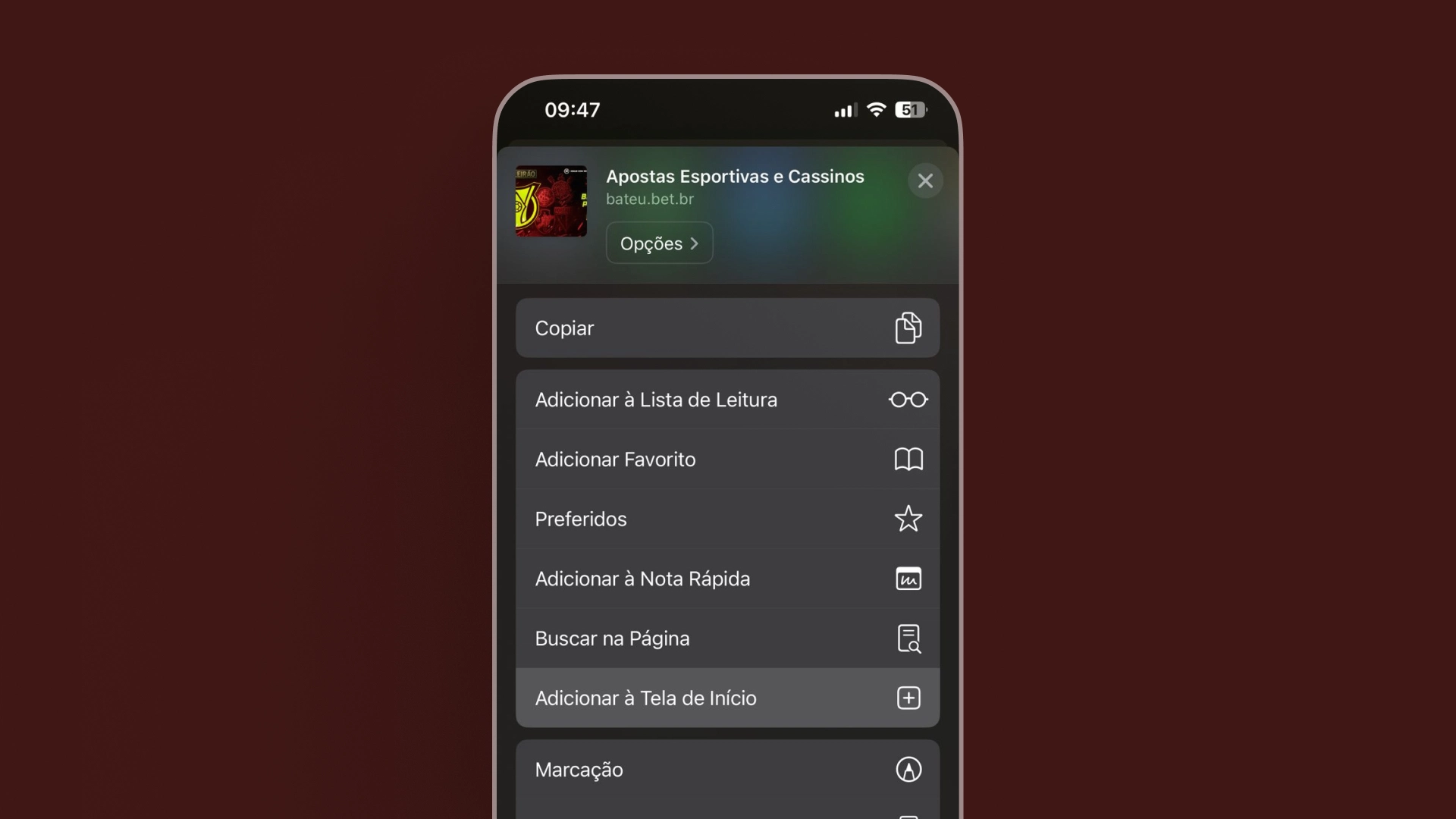 mockup mobile pagina de instalacao bateubet