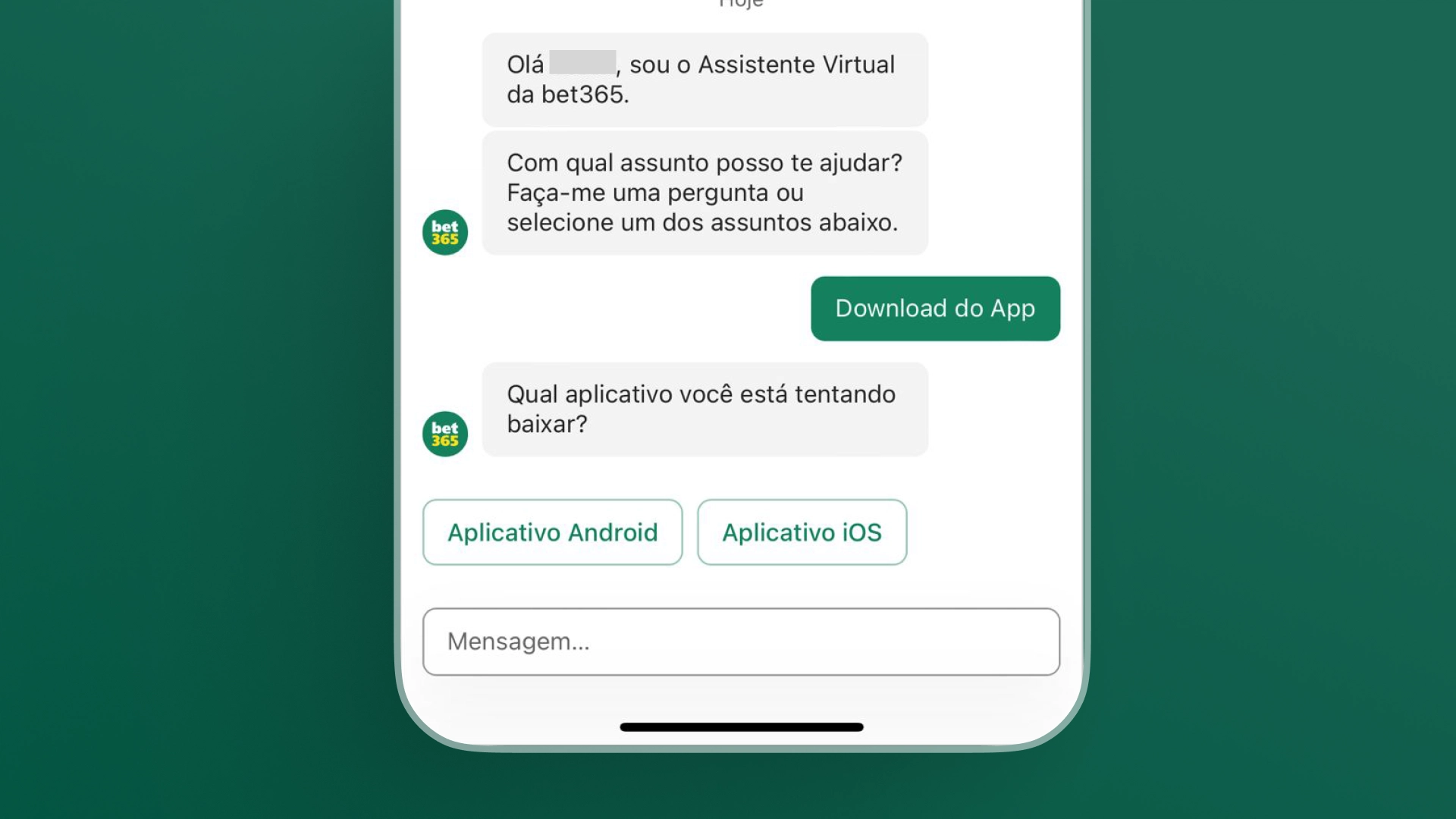 mockup mobile pagina de instalacao bet365