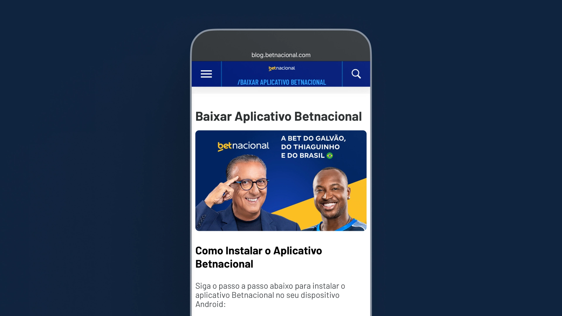 mockup mobile pagina de instalacao betnacional