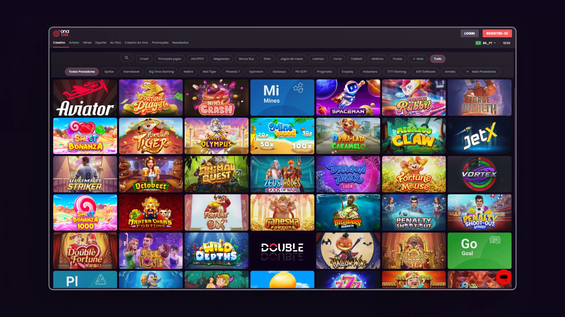 screenshot cassino onabet