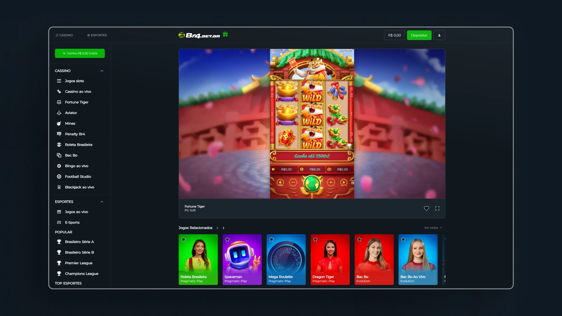 screenshot slots Br4Bet